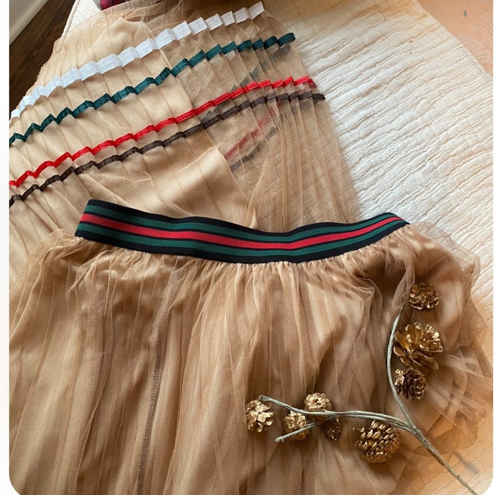 Midi Pleated Tulle skirt